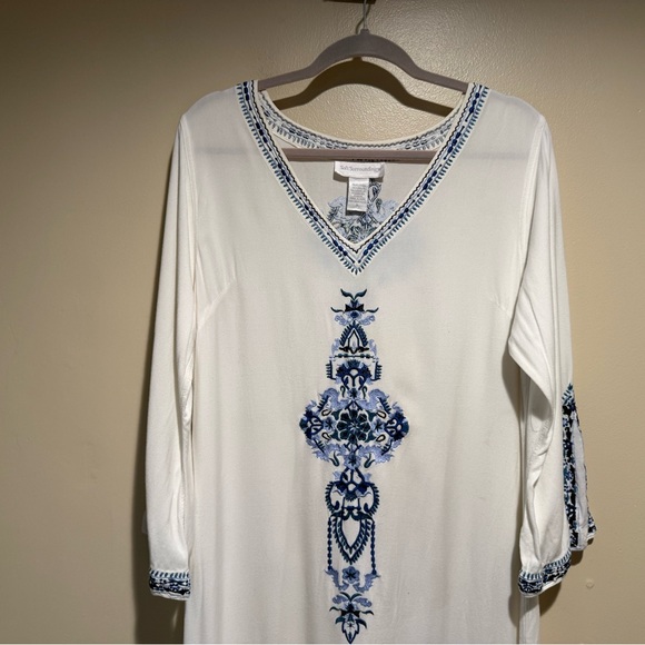 Soft Surroundings Kaftan Maxi Dress Embroidered size medium - Picture 5 of 13